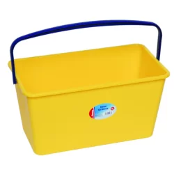 Seau rectangulaire multi-usages - Nettoyage vitres - Capacité 13L - Polypropylène jaune