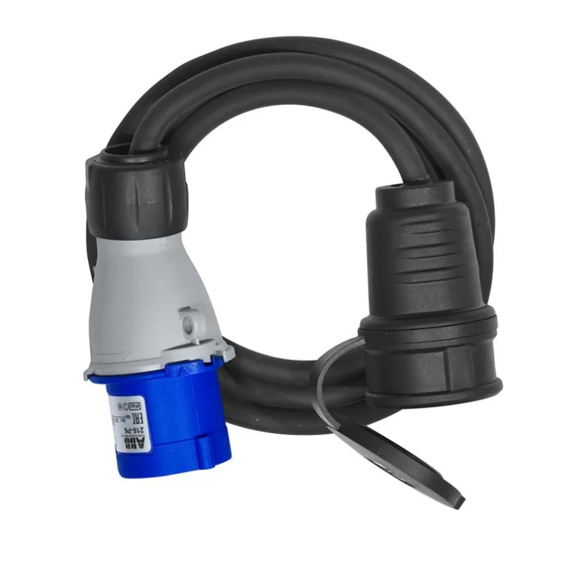 Adaptateur CEE P17 Femelle 1,5 mètre de câble 3G1,5 IP44 2P+T Femelle