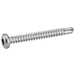 Vis autoperceuse tête cylindrique crantée carrée acier Zingué 4,2 x 19 mm - Boîte de 500